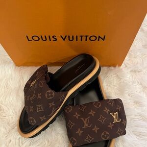 Louis Vuitton Brown Pool Pillow Flat
